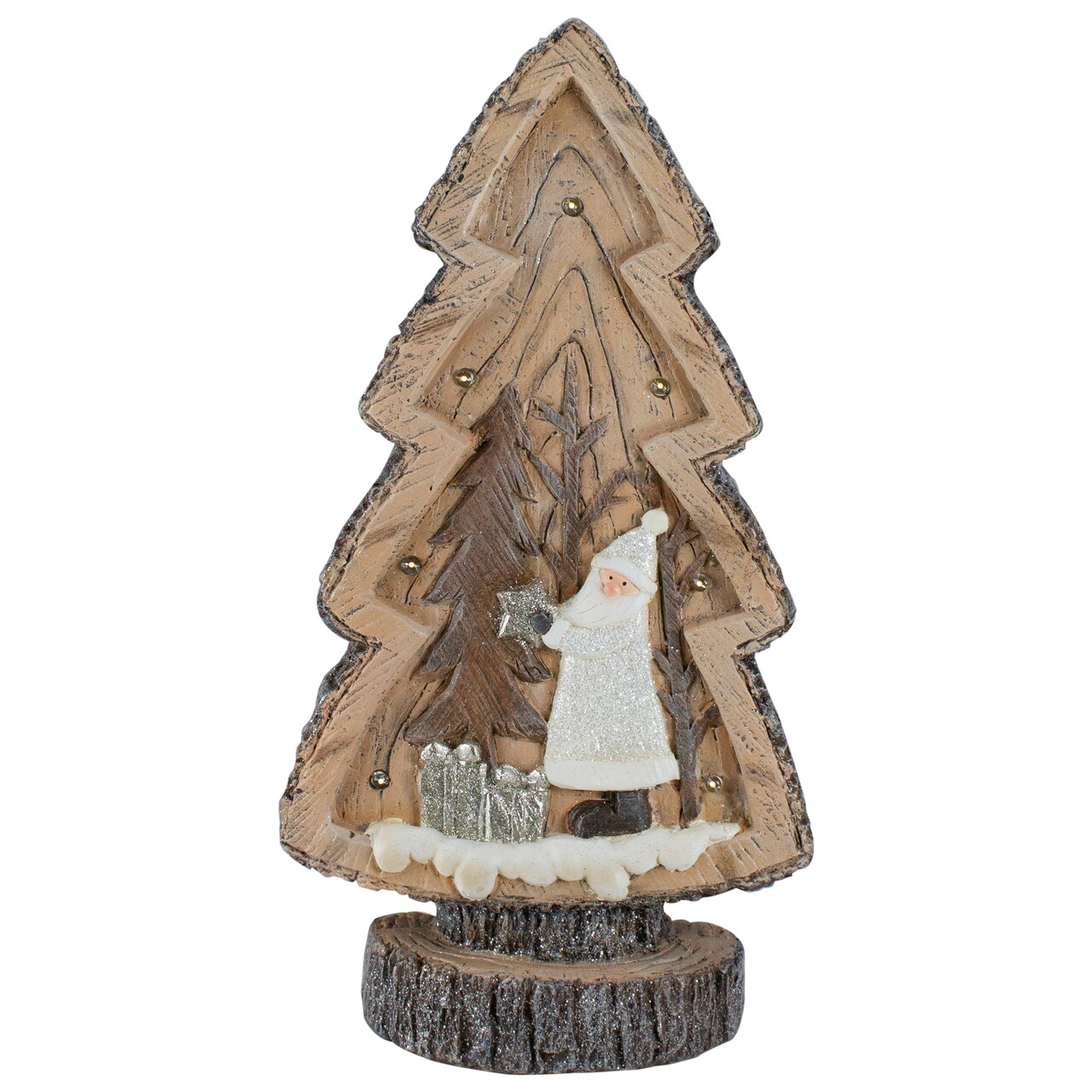 Northlight LED Lighted Rustic Glitter Christmas Tree with Winter Scene - 20"